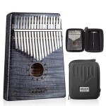 GECKO Solid Curly Maple Kalimba | Black Color